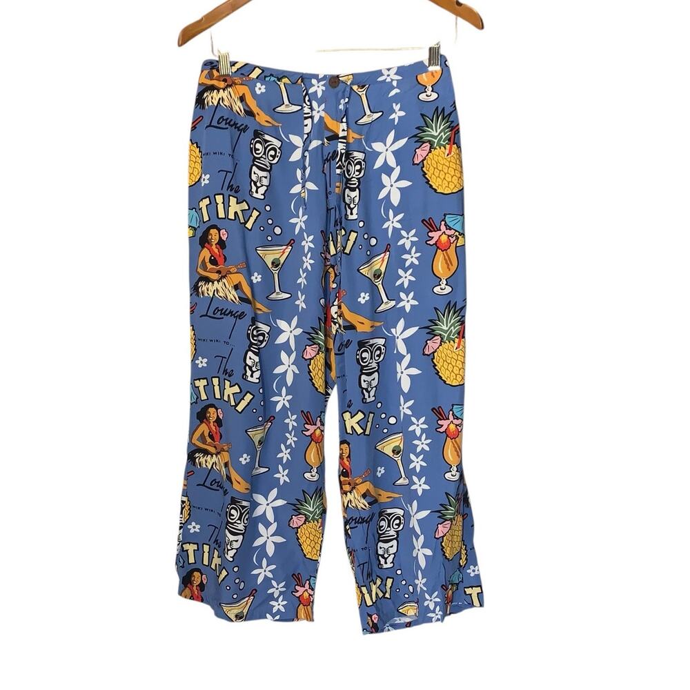VTG KAHALA Hawaiian Print Tiki Pants sz 14